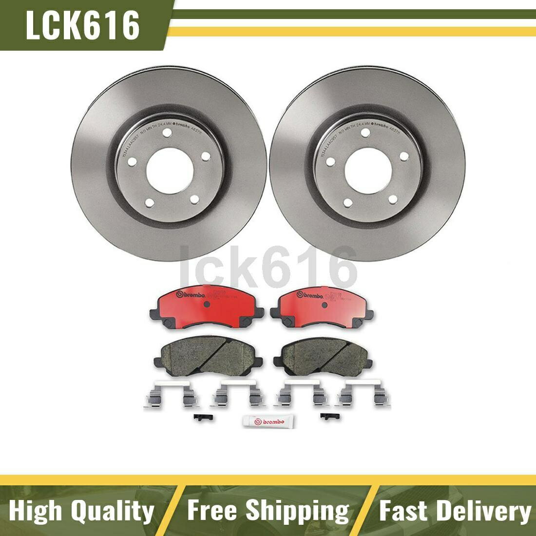 brake disc rotor 2007年から2007年のジープコンパスのフロントブレンボブレーキキットセラミックブレーキパッドとローター Front Brembo Brake Kit Ceramic brake pads and rotors For 2007-2007 Jeep Compass【並行輸入品】
