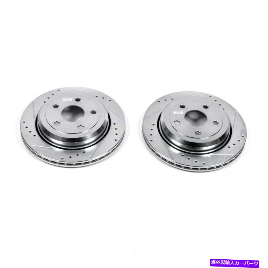 brake disc rotor ディスクブレーキローターセットリア掘削、スロット、および亜鉛メッキブレーキローターペア後部 Disc Brake Rotor Set-Rear Drilled, Slotted and Zinc Plated Brake Rotor Pair Rear【並行輸入品】