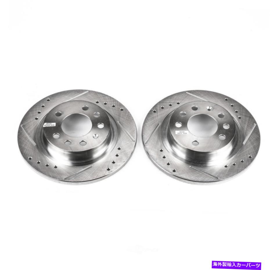 brake disc rotor ディスクブレーキローターセットリア掘削、スロット、および亜鉛メッキブレーキローターペア後部 Disc Brake Rotor Set-Rear Drilled, Slotted and Zinc Plated Brake Rotor Pair Rear【並行輸入品】