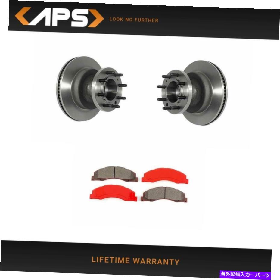 brake disc rotor フォードE-350エコノリンスーパーデューティ用のフロントディスクローターと半メタルブレーキパッド Front Disc Rotors & Semi-Metallic Brake Pads For Ford E-350 Econoline Super Duty【並行輸入品】