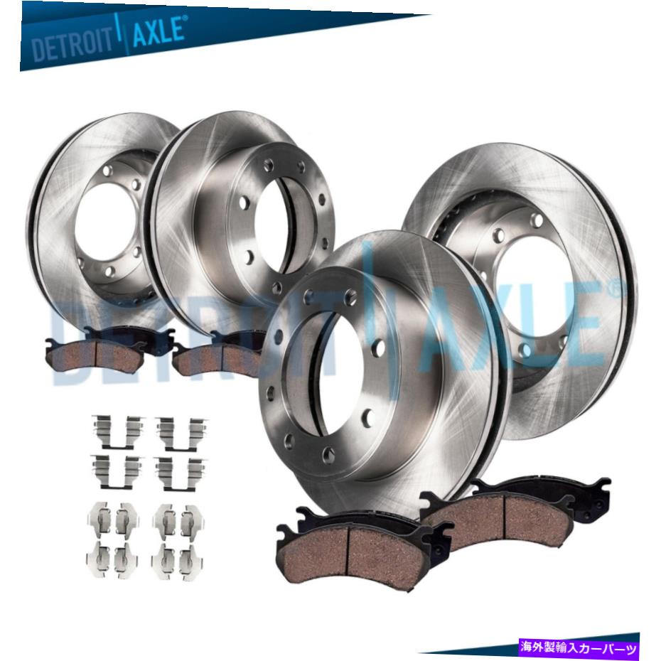 brake disc rotor フロントおよびリアディスクブレーキローター +セラミックパッドフォードF-250スーパーデューティ4WD Front and Rear Disc Brake Rotors + Ceramic Pads Ford F-250 Super Duty 4WD【並行輸入品】