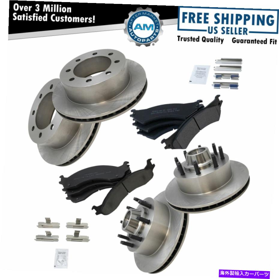 brake disc rotor ブレーキパッド＆ローターキットメタリックフロント＆リアキット付き Brake Pad & Rotor Kit Metallic Front & Rear Kit w/Chemicals【並行輸入品】