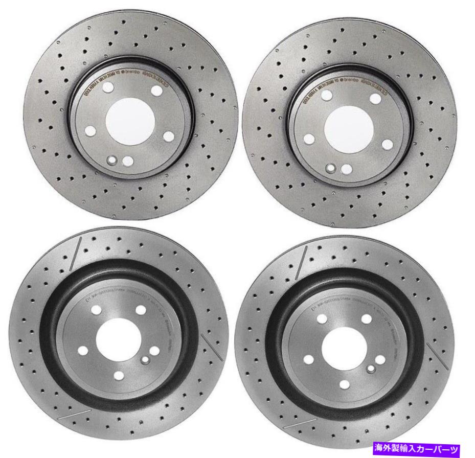 brake disc rotor MB C117 X117 SPORT PKGコード660用のブレンボフロントおよびリアブレーキディスクローターキット Brembo Front and Rear Brake Disc Rotors Kit For MB C117 X117 Sport Pkg Code 660【並行輸入品】
