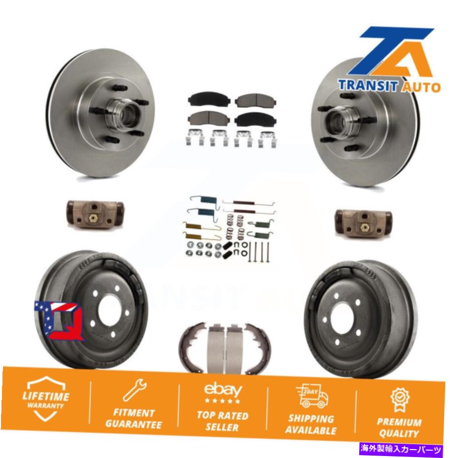 brake disc rotor 2006年から2009年のフォードレンジャーRWDのフロントリアブレーキローターセラミックパッドドラムキット（9PC） Front Rear Brake Rotors Ceramic Pad Drum Kit (9Pc) For 2006-2009 Ford Ranger RWD【並行輸入品】