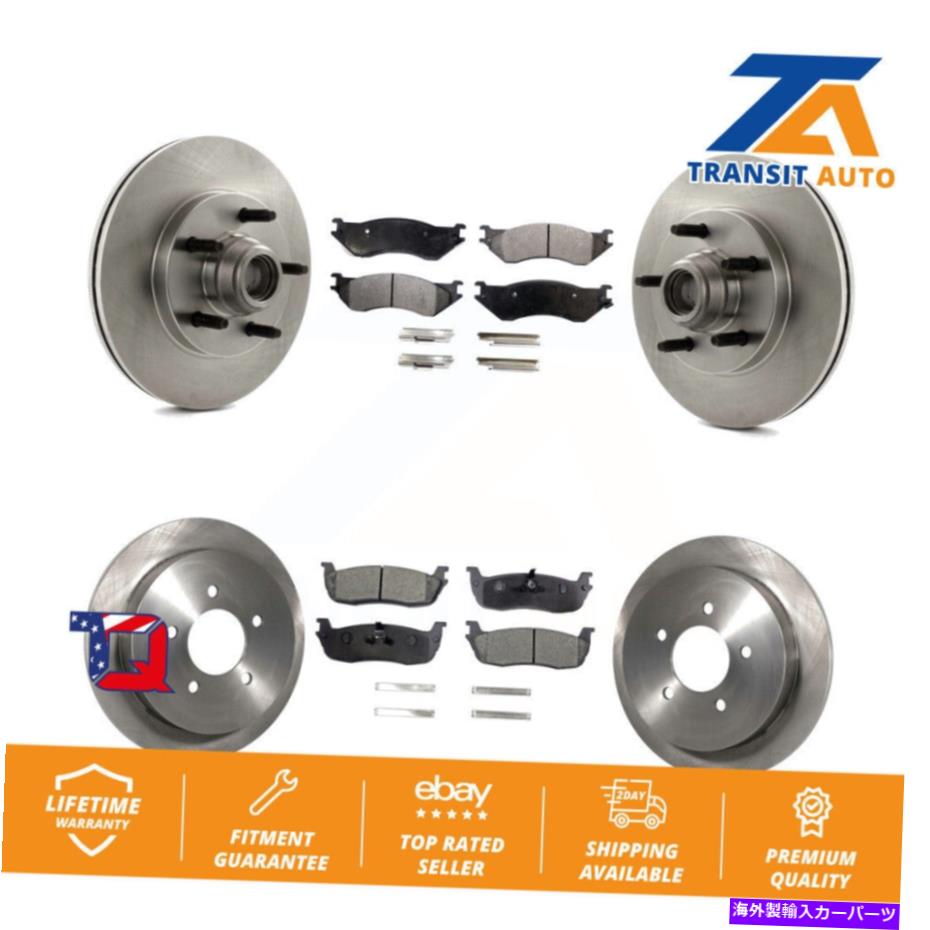 brake disc rotor Ford F-150 Heritage RWD用のフロントリアディスクブレーキローターとセラミックパッドキット Front Rear Disc Brake Rotors And Ceramic Pads Kit For Ford F-150 Heritage RWD【並行輸入品】