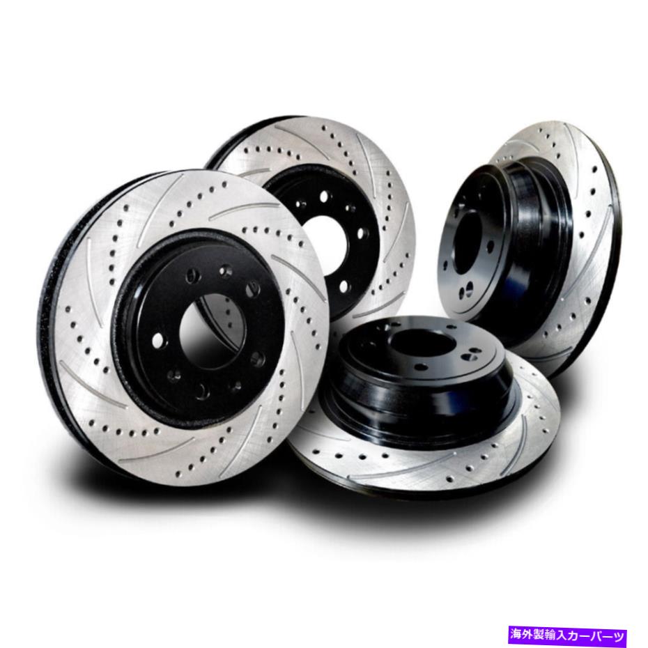brake disc rotor Sub017SS FIT：WRX STI 2008-17ブレーキローターフロント +リアクロスドリル＆スロット SUB017SS FIT : WRX STi 2008-17 Brake Rotors Front + Rear Cross Drill & Slots【並行輸入品】