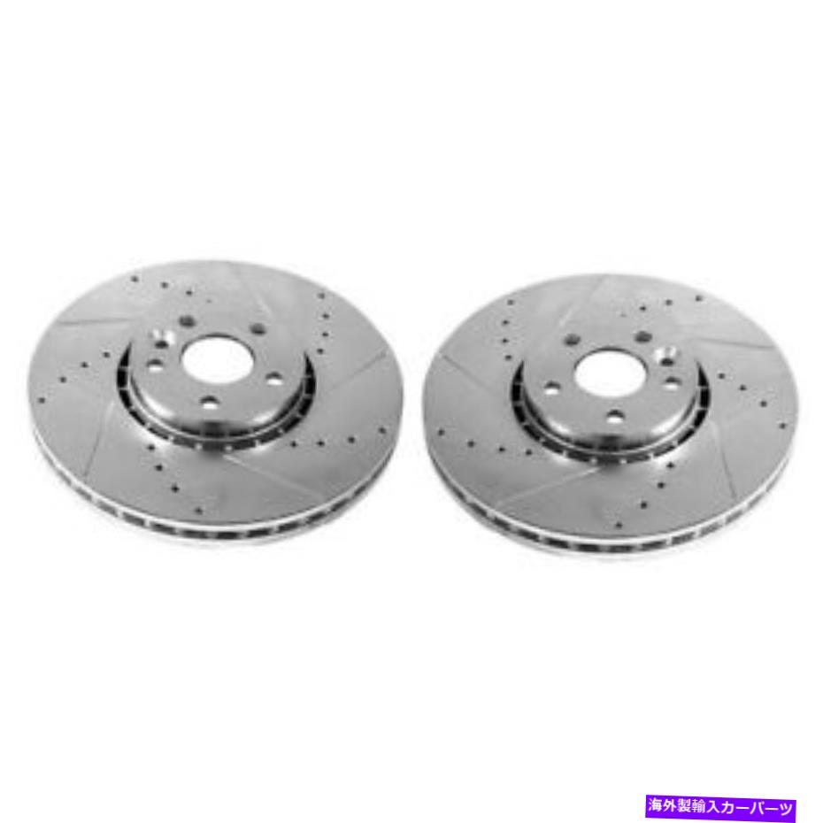brake disc rotor 2000ボルボV70フロントエボリューションドリル＆スロットローターのパワーストップ - ペア PowerStop for 2000 Volvo V70 Front Evolution Drilled & Slotted Rotors - Pair【並行輸入品】