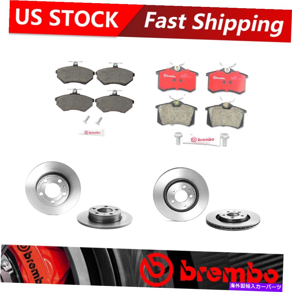 brake disc rotor フィット1999フォルクスワーゲンジェッタフロントリアキットブレーキローターとセラミックブレーキパッド Fits 1999 Volkswagen Jetta Front Rear Kit Brake Rotors & Ceramic Brake Pads【並行輸入品】