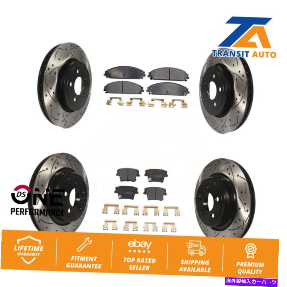 brake disc rotor フロントリアドリルスロットディスクブレーキローターローターセミメタリックパッドキット用ダッジ充電器 Front Rear Drilled Slot Disc Brake Rotor Semi-Metallic Pad Kit For Dodge Charger【並行輸入品】 143,550円