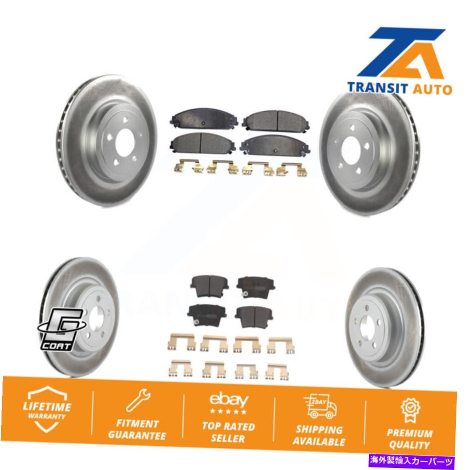 brake disc rotor ドッジ充電器用のフロントリアコーティングディスクブレーキローターとセミメタルパッドキット Front Rear Coated Disc Brake Rotors And Semi-Metallic Pads Kit For Dodge Charger【並行輸入品】