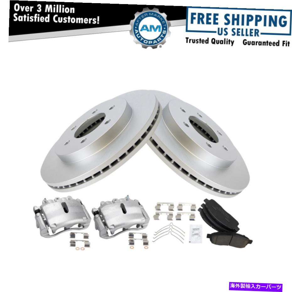 brake disc rotor 2004年フォードF150ピックアップ用のフロントセラミックブレーキパッドコーティングローターとキャリパーキット Front Ceramic Brake Pad Coated Rotor & Caliper Kit for 2004 Ford F150 Pickup【並行輸入品】