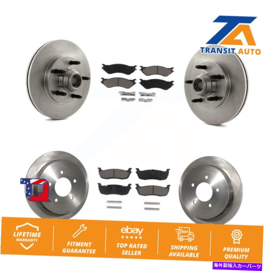 brake disc rotor Ford F-150 Heritage RWD用のフロントリアディスクブレーキローターとセラミックパッドキット Front Rear Disc Brake Rotors And Ceramic Pads Kit For Ford F-150 Heritage RWD【並行輸入品】