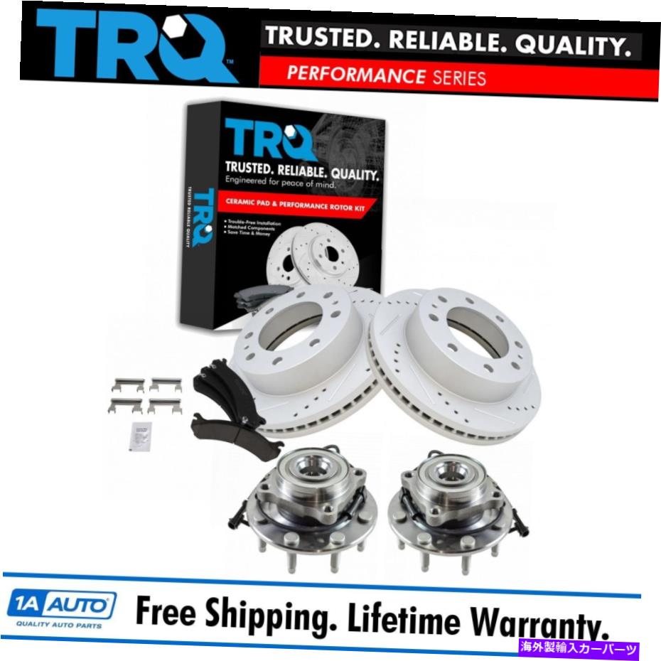 brake disc rotor GM用のTRQフロントホールハブセラミックブレーキパッドパフォーマンスローターキット TRQ Front Wheel Hub Ceramic Brake Pad Performance Rotor Kit for GM【並行輸入品】