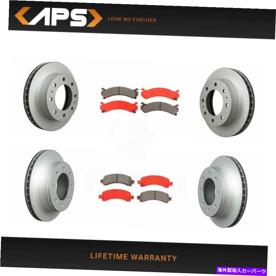 brake disc rotor Express Savana 2500 RWD 8ラグ用のフロント＆リアSメタリックブレーキパッドとローター Front & Rear S Metallic Brake Pads & Rotors for Express Savana 2500 RWD 8 Lug【並行輸入品】