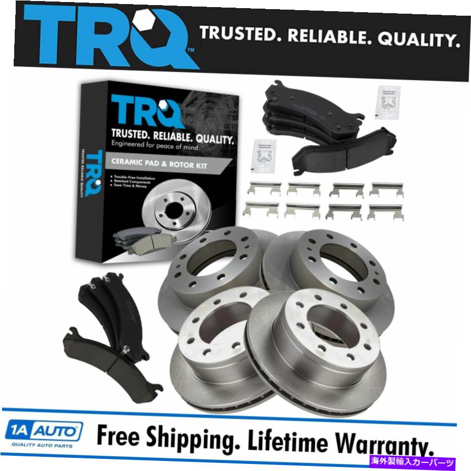 brake disc rotor GM SUVトラック用のTRQフロント＆リアPOSIセラミックディスクブレーキパッドとローターキット TRQ Front & Rear Posi Ceramic Disc Brake Pads & Rotor Kit for GM SUV Truck【並行輸入品】