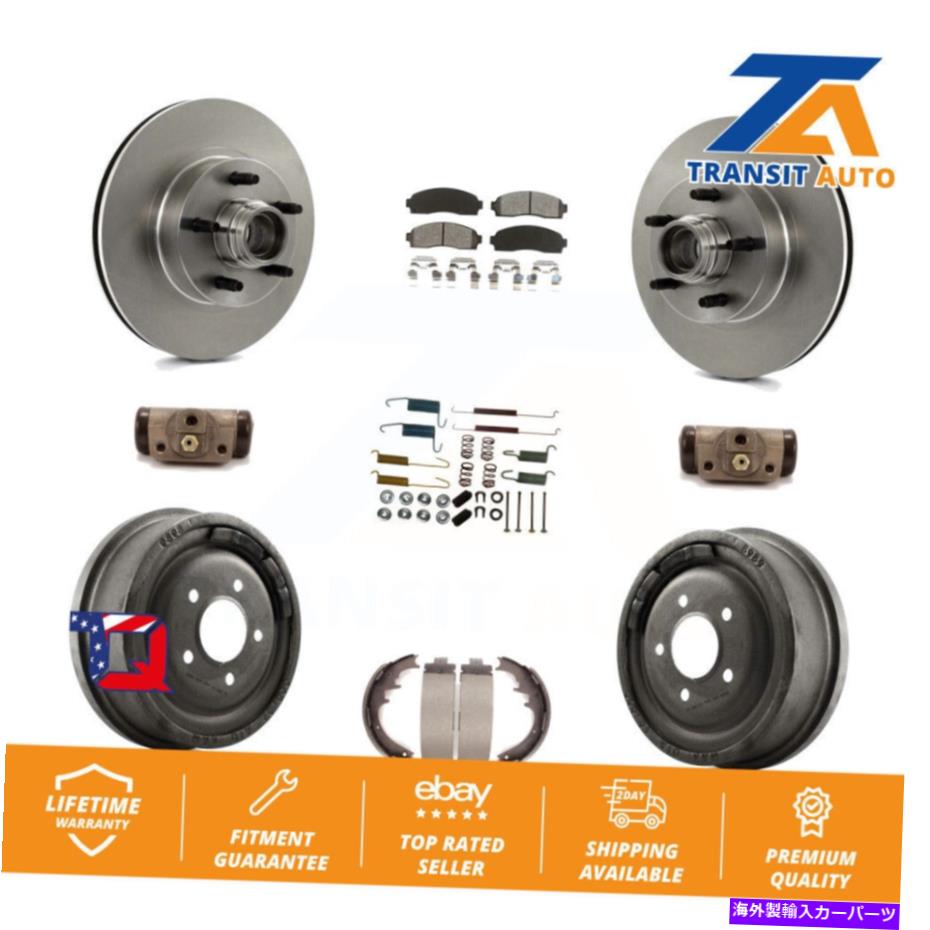 brake disc rotor Ford Ranger RWD用のフロントリアディスクブレーキローターローターセミメタリックパッドドラムキット（9PC） Front Rear Disc Brake Rotor Semi-Metallic Pad Drum Kit (9Pc) For Ford Ranger RWD【並行輸入品】