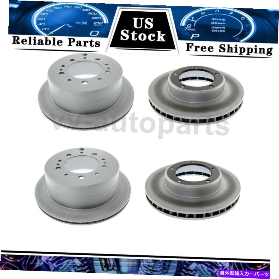 brake disc rotor 1998年から2007年のトヨタランドクルーザー向けのフロントリアディスクブレーキローター中心部品4x Front Rear Disc Brake Rotor Centric Parts 4x For 1998-2007 Toyota Land Cruiser【並行輸入品】