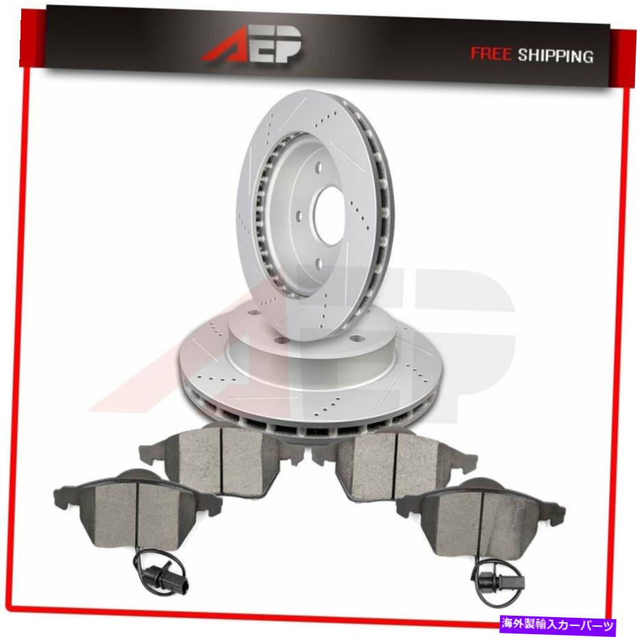 brake disc rotor ダッジダコタ2WDまたは4WDドリルフロントブレーキディスクローターとセラミックパッドに適しています Fit For Dodge Dakota 2WD or 4WD Drilled Front Brake Disc Rotors And Ceramic Pads【並行輸入品】