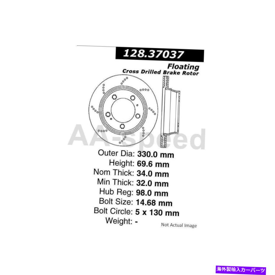 brake disc rotor 2004年から2008年のクライスラーボイジャーの1xリアディスクブレーキローター中心部品 1X Rear Disc Brake Rotor Centric Parts For 2004-2008 Chrysler Voyager【並行輸入品】