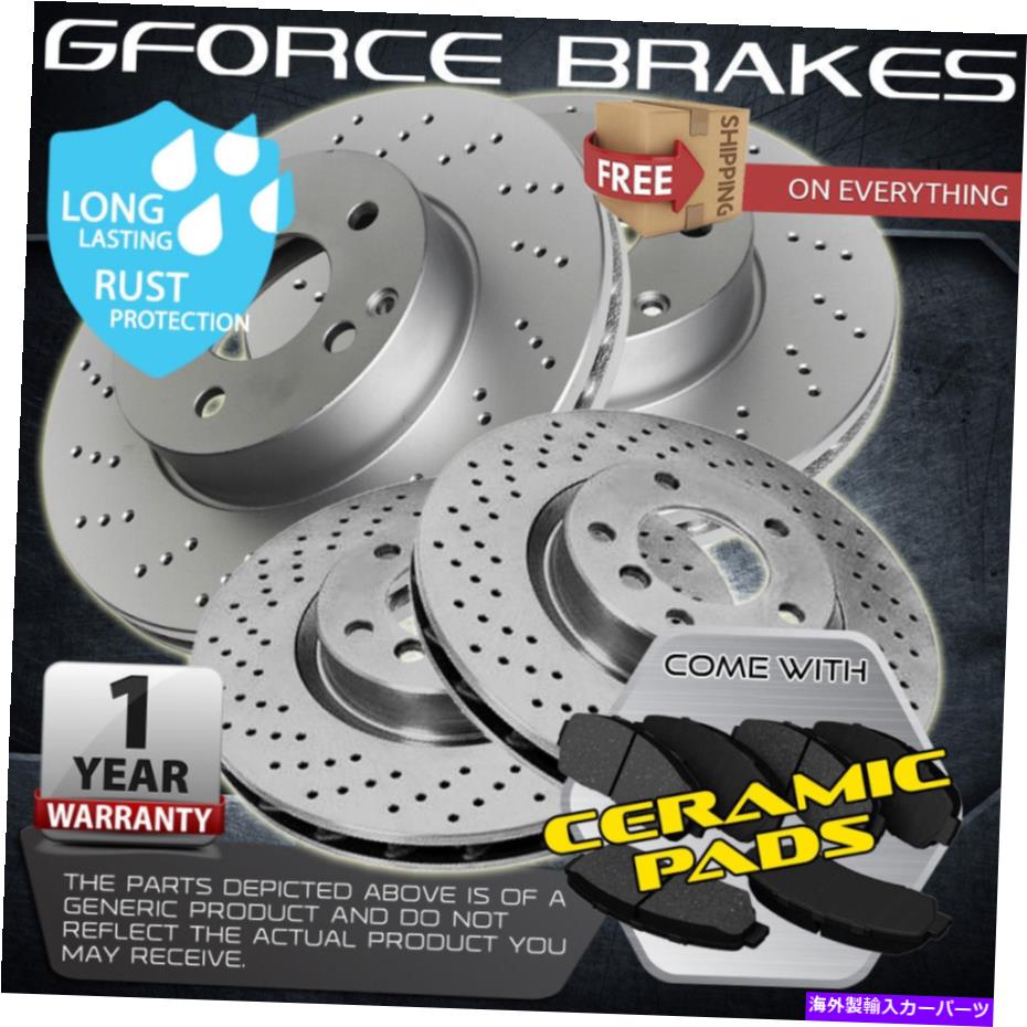 brake disc rotor 2007-2013 BMW 3シリーズのF+Rクロスドリルローターとセラミックパッド F+R Cross Drilled Rotors & Ceramic Pads for 2007-2013 BMW 3 series【並行輸入品】