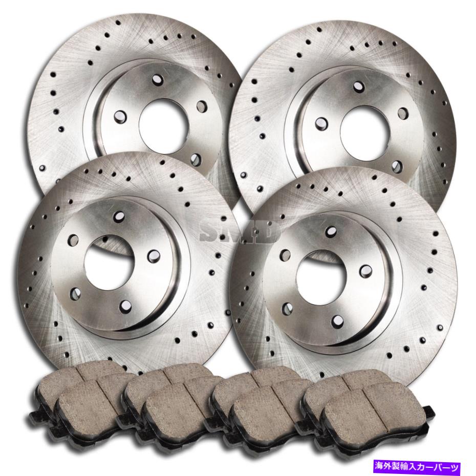 brake disc rotor A1187フロント+リアドリルブレーキローターセラミックパッドフィット2011 2012 ELANTRA 2.0L A1187 FRONT+REAR Drilled Brake Rotors Ceramic Pads FIT 2011 2012 Elantra 2.0L【並行輸入品】