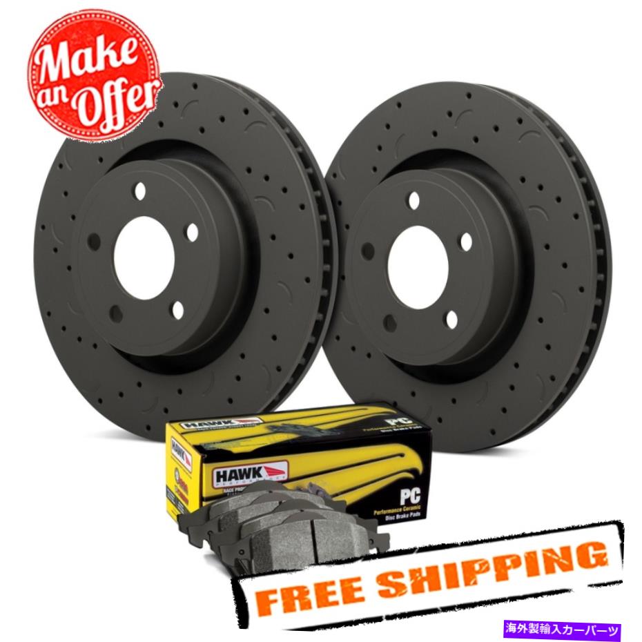 brake disc rotor Hawk Talon PCドリル＆スロット付きフロントブレーキキット07-15トヨタカムリ Hawk Talon PC Drilled & Slotted Front Brake Kit for 07-15 Toyota Camry【並行輸入品】