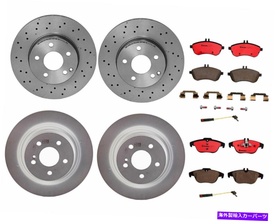 brake disc rotor ブレンボフロントリアブレーキキットディスクローターMB W204 C300スポーツPKG用セラミックパッド Brembo Front Rear Brake Kit Disc Rotors Ceramic Pads For MB W204 C300 Sport Pkg【並行輸入品】