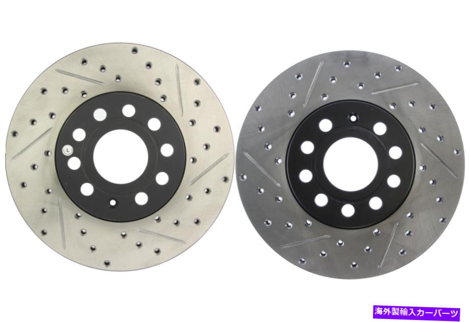 brake disc rotor 2015-2019 Audi A3 Quattro（42389）のフロントペアSTOPTECHディスクブレーキローター Front PAIR Stoptech Disc Brake Rotor for 2015-2019 Audi A3 Quattro (42389)【並行輸入品】