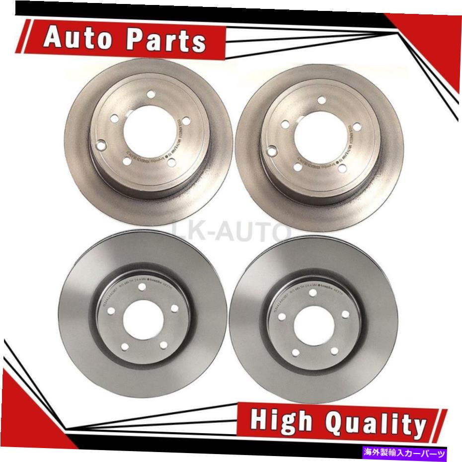 brake disc rotor ジープコンパス用のディスクブレーキローターのブレンボフロントリア4 Brembo Front Rear 4 Of Disc Brake Rotors For Jeep Compass【並行輸入品】