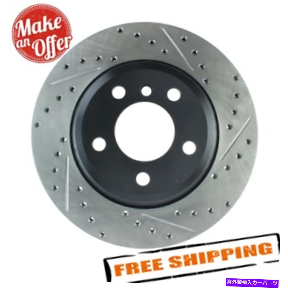 brake disc rotor 17-18 BMW 340i gt xdrive用のストップテックスポーツドリル＆スロットドアブレーキローター StopTech Sport Drilled & Slotted Rear Brake Rotor for 17-18 BMW 340i GT xDrive【並行輸入品】