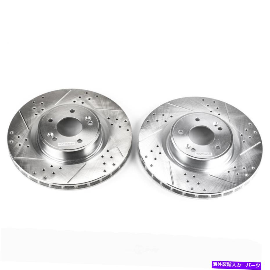 brake disc rotor ディスクブレーキローターセットフロントパワーストップは10-16ヒュンダイジェネシスクーペに適合します Disc Brake Rotor Set Front Power Stop fits 10-16 Hyundai Genesis Coupe【並行輸入品】