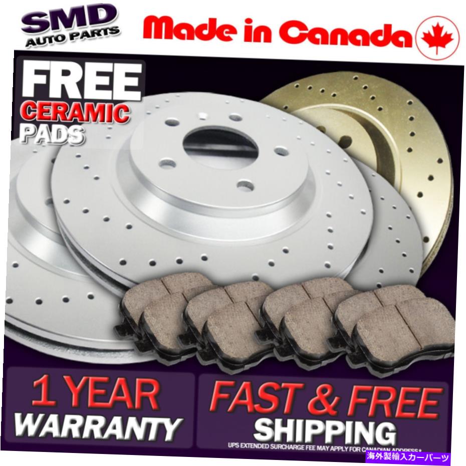 brake disc rotor Z0137 Fit 1997 1998 1999 Lexus ES300クロスドリルブレーキローターセラミックパッド Z0137 FIT 1997 1998 1999 Lexus ES300 Cross Drilled Brake Rotors Ceramic Pads【並行輸入品】