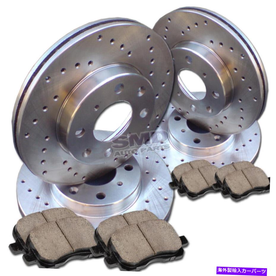 brake disc rotor A0089 FIT 1998 1999 ACURA CL 3.0LクロスドリルブレーキローターセラミックパッドF+R A0089 FIT 1998 1999 Acura CL 3.0L CROSS DRILLED Brake Rotors Ceramic Pads F+R【並行輸入品】