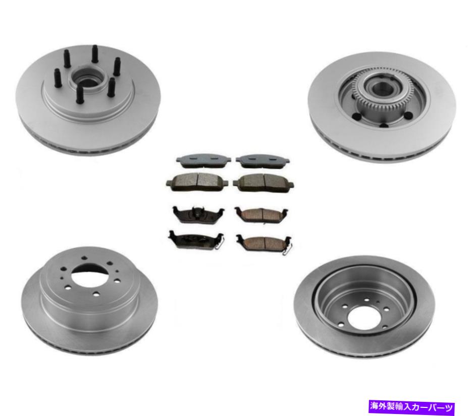 brake disc rotor 6つのスタッドハブベアリングブレーキローターパッドフォードリアホイールドライブのみF150 05-08 6 Stud Hub Bearing Brake Rotors Pads for Ford Rear Wheel Drive Only F150 05-08【並行輸入品】 78,953円