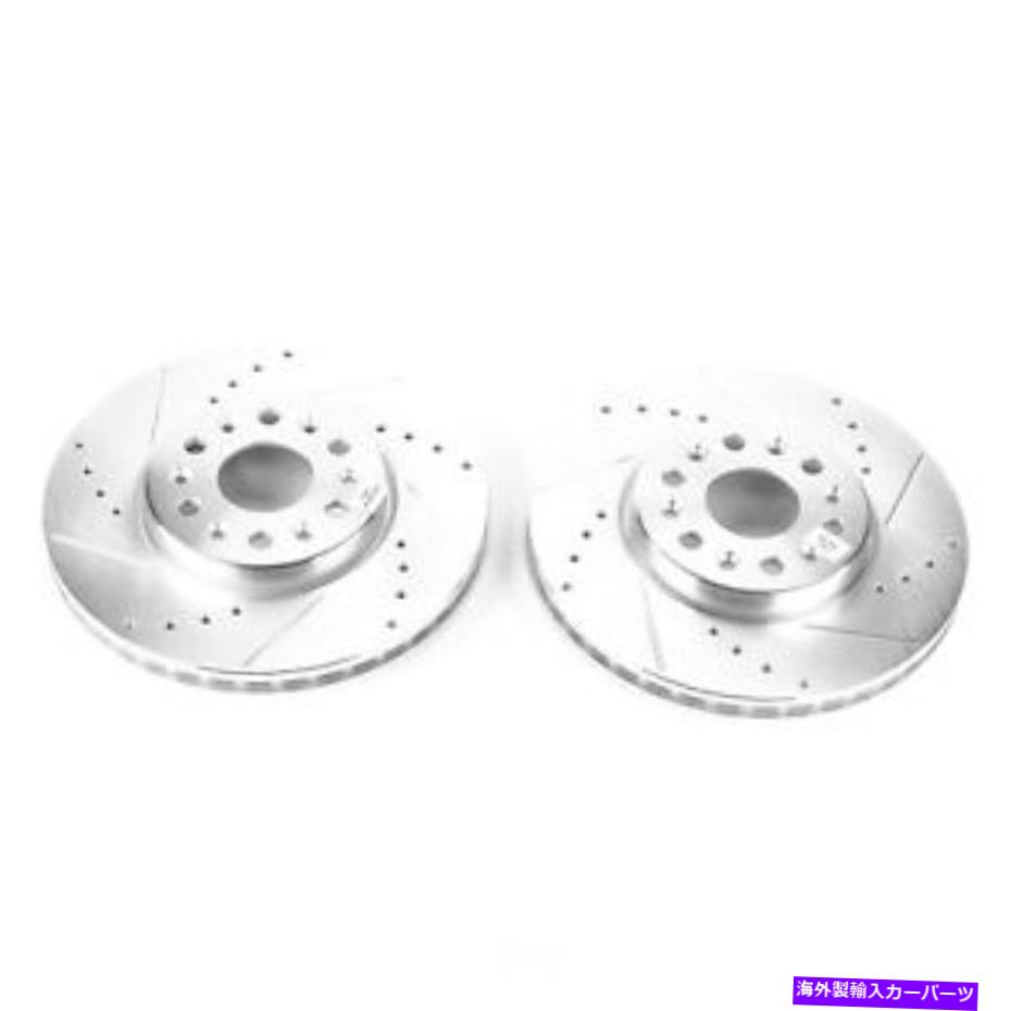 brake disc rotor 18-19のパワーストップビュイックエンクレーブフロントエボリューションドリル＆スロットローター-PA -PA Power Stop for 18-19 Buick Enclave Front Evolution Drilled & Slotted Rotors - Pa【並行輸入品】