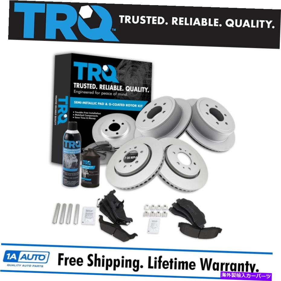 brake disc rotor F150トラック用の化学物質付きTRQフロントリアメタリックブレーキパッド＆コーティングローターキット TRQ Front Rear Metallic Brake Pad & Coated Rotor Kit w/Chemicals for F150 Truck【並行輸入品】