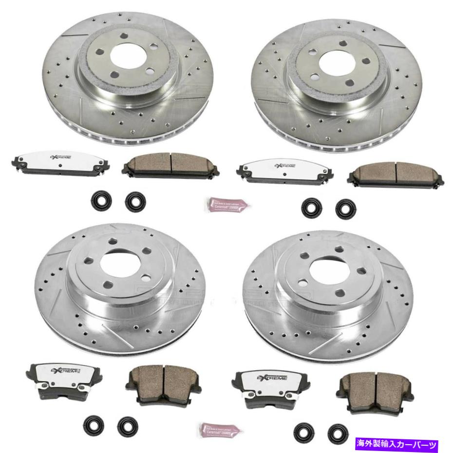 brake disc rotor パワーストップK2853-26フロントおよびリアZ26カーボンファイバーブレーキパッドW/ D＆Sローター Power Stop K2853-26 Front and Rear Z26 Carbon Fiber Brake Pads w/ D&S Rotors【並行輸入品】