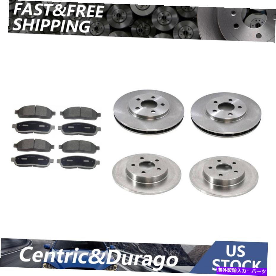 brake disc rotor フロントリアキットブレーキローターとセラミックブレーキパッドペアセットフィット2000 BMW X5 Front Rear Kit Brake Rotors & Ceramic Brake Pads Pair Set Fits 2000 BMW X5【並行輸入品】