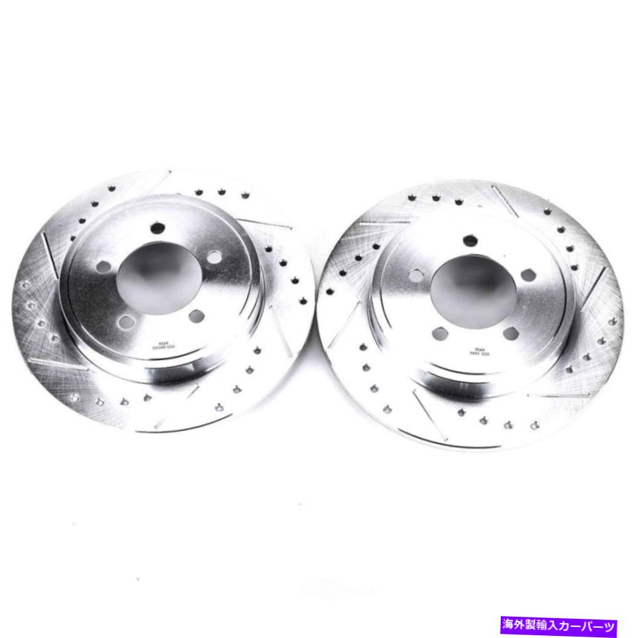 brake disc rotor ディスクブレーキローターセットリア掘削、スロット、および亜鉛メッキブレーキローターペア後部 Disc Brake Rotor Set-Rear Drilled, Slotted and Zinc Plated Brake Rotor Pair Rear【並行輸入品】
