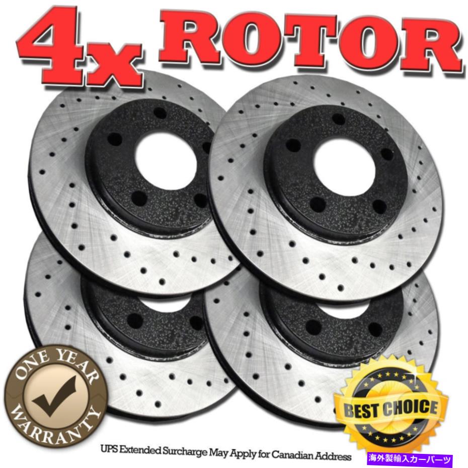 brake disc rotor RH0911フロント+リアブラックドリルドブレーキローター1998 1999 Lexus ES300 RH0911 FRONT+REAR BLACK Drilled Brake Rotors FOR 1997 1998 1999 LEXUS ES300【並行輸入品】