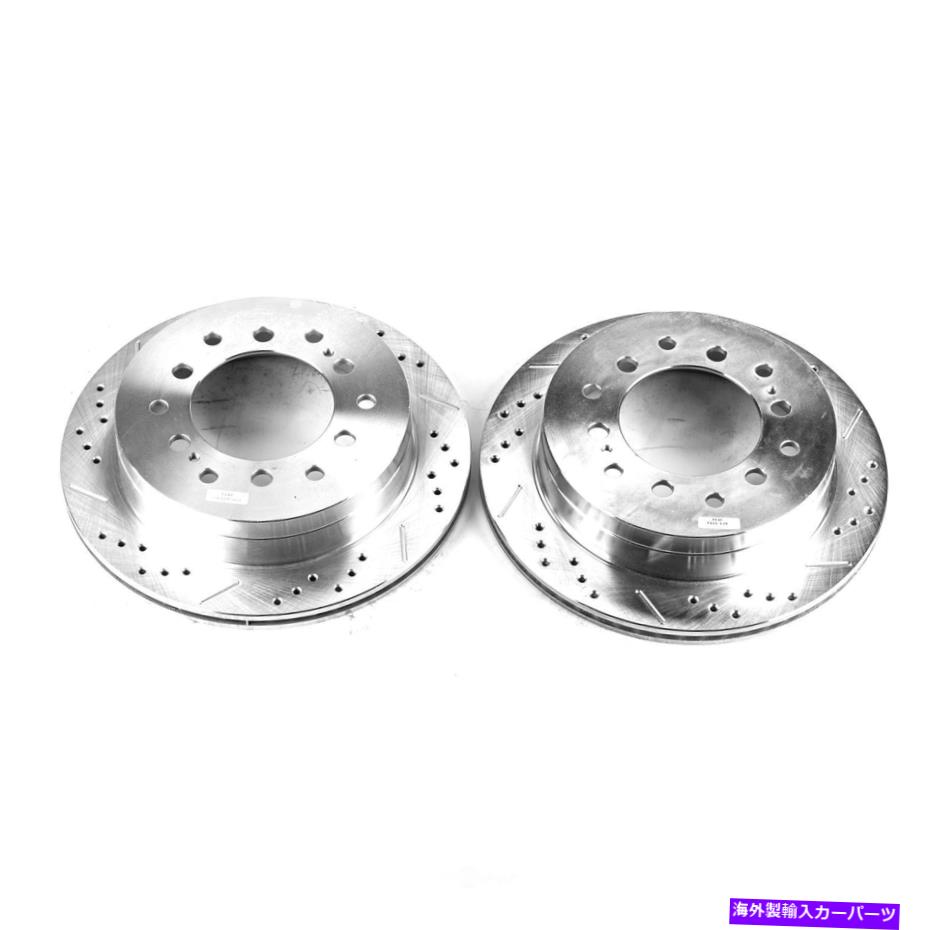 brake disc rotor ディスクブレーキローターセットリア掘削、スロット、および亜鉛メッキブレーキローターペア後部 Disc Brake Rotor Set-Rear Drilled, Slotted and Zinc Plated Brake Rotor Pair Rear【並行輸入品】