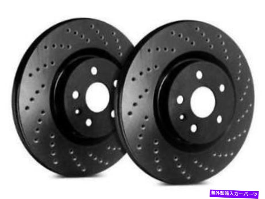 brake disc rotor SPPブラックダブルドリルとスロット付きフロント282.5mmブレーキローターポルシェ用 SPP Black Double Drilled & Slotted Front 282.5mm Brake Rotors for Porsche【並行輸入品】
