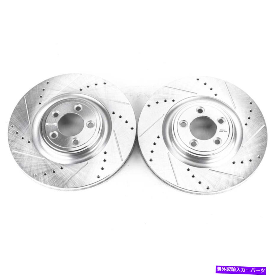 brake disc rotor EBR1083XPR PowerStopブレーキディスクジャガーSタイプXJR XKR XF用の2輪セットフロント EBR1083XPR Powerstop Brake Discs 2-Wheel Set Front for Jaguar S-Type XJR XKR XF【並行輸入品】
