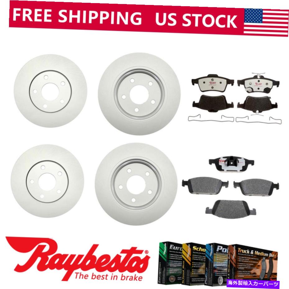 brake disc rotor Ford Focus 2013フロントリアコーティングブレーキローターとハイブリッドパッド - レイベスト Fit Ford Focus 2013 Front Rear Coated Brake Rotors and Hybrid Pads - Raybestos【並行輸入品】