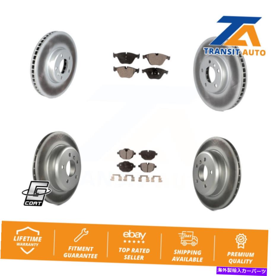 brake disc rotor BMW 535i用のフロントリアコーティングディスクブレーキローターとセラミックパッドキット（6PC） Front Rear Coated Disc Brake Rotors And Ceramic Pads Kit (6Pc) For BMW 535i【並行輸入品】