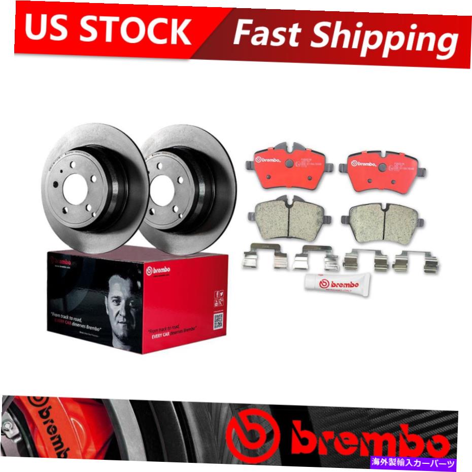 brake disc rotor 2011年ミニクーパーカントリーマンフロントブレーキローターとセラミックブレーキパッドブレンボ Fits 2011 Mini Cooper Countryman Front Brake Rotors & Ceramic Brake Pads Brembo【並行輸入品】