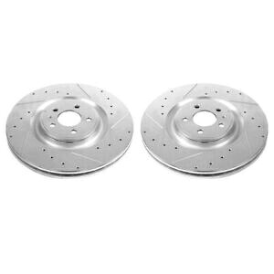 brake disc rotor 13-14フォードマスタングフロントエボリューションドリル＆スロットローターのパワーストップ - ペア PowerStop for 13-14 Ford Mustang Front Evolution Drilled & Slotted Rotors - Pair【並行輸入品】 85,971円