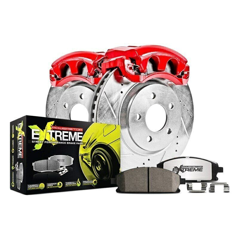 brake disc rotor Chevy Malibu 04-07ブレーキキットパワーストップ1クリックストリートウォリアーZ26ドリル＆ For Chevy Malibu 04-07 Brake Kit Power Stop 1-Click Street Warrior Z26 Drilled &【並行輸入品】