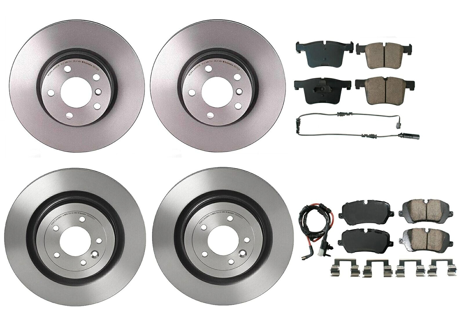 brake disc rotor htc5377 Akebono Front Rear Brake Kit Euro Ceramic Pad Disc Rotors For BMW F25 X3 F26 X4【並行輸入品】