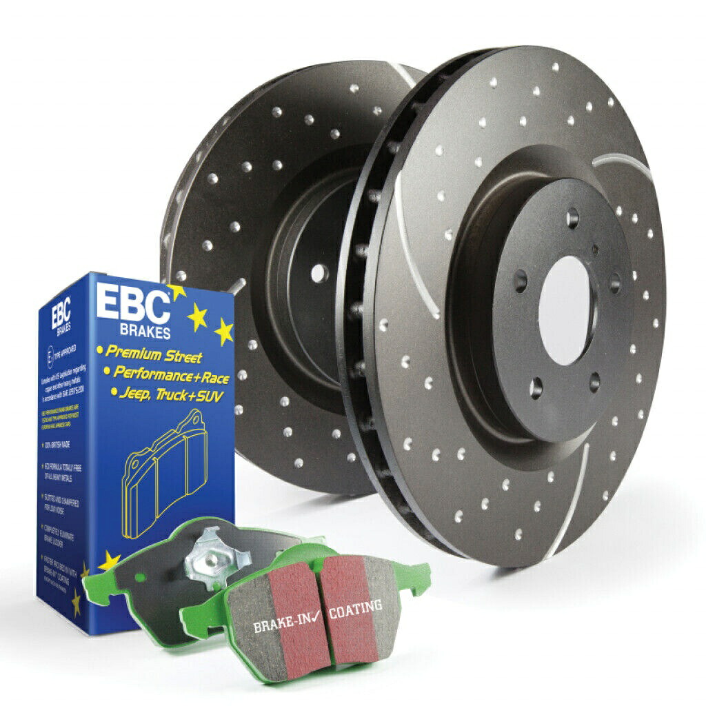 brake disc rotor trqフロントリアフロントリアセラミック＆＆ブレーキローターw/化学 EBC For Nissan Titan 2005-2007 Front Brake Kits S3 Greenstuff 6000 12.6 In Dia.【並行輸入品】